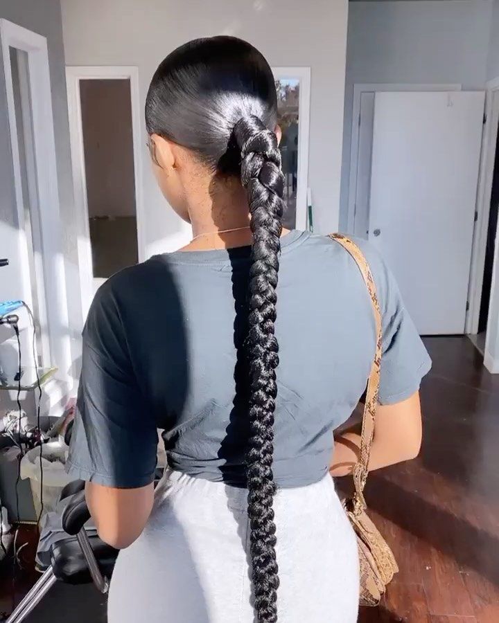 The Sleek Ponytail with a Braid